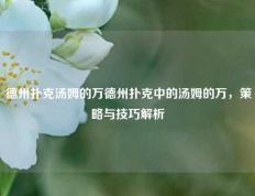 德州扑克汤姆的万德州扑克中的汤姆的万，策略与技巧解析