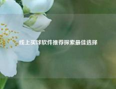 线上买球软件推荐探索最佳选择