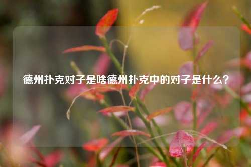 德州扑克对子是啥德州扑克中的对子是什么？