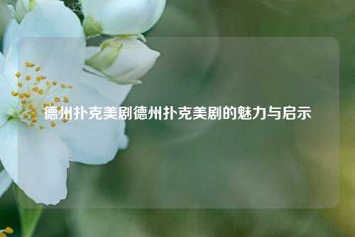 德州扑克美剧德州扑克美剧的魅力与启示