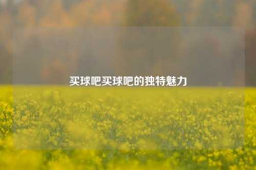 买球吧买球吧的独特魅力