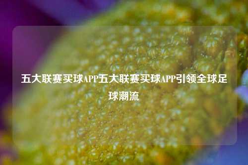 五大联赛买球APP五大联赛买球APP引领全球足球潮流