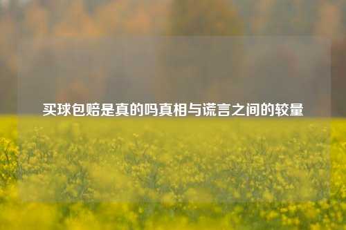 买球包赔是真的吗真相与谎言之间的较量