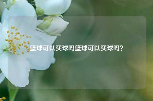 篮球可以买球吗篮球可以买球吗？