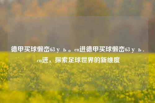 德甲买球懒峦63уь。cn进德甲买球懒峦63уь. cn进，探索足球世界的新维度