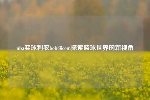 nba买球利农bob88com探索篮球世界的新视角