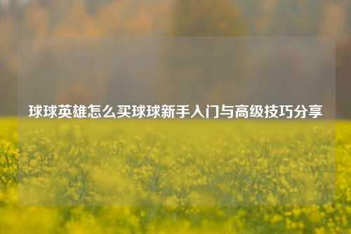 球球英雄怎么买球球新手入门与高级技巧分享
