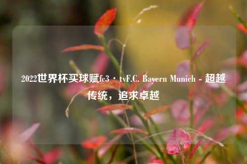 2022世界杯买球赋fc3·tvF.C. Bayern Munich - 超越传统，追求卓越