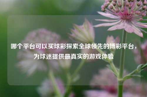 哪个平台可以买球彩探索全球领先的博彩平台，为球迷提供最真实的游戏体验