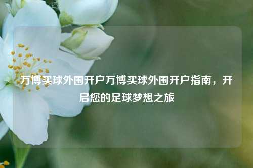万博买球外围开户万博买球外围开户指南，开启您的足球梦想之旅