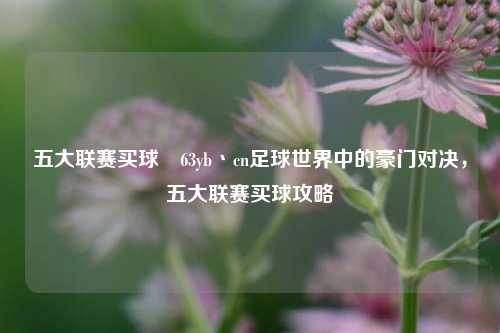 五大联赛买球齁63yb丶cn足球世界中的豪门对决，五大联赛买球攻略